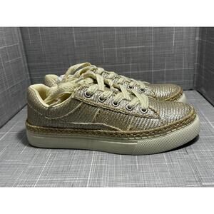 Blowfish Malibu Northshore Womens Sneakers Gold Metallic Size 10 M Lace Up